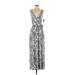 Old Navy Casual Dress - Maxi: Gray Paisley Dresses - New - Women's Size Small