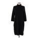 J.Jill Casual Dress - Sweater Dress: Black Dresses - Women's Size Medium