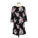 H&M Casual Dress - Shift: Black Baroque Print Dresses - Women's Size Small