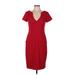 David Meister Cocktail Dress - Sheath: Red Dresses - Women's Size 8