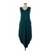 24/7 Maurices Casual Dress - DropWaist: Teal Dresses - New - Women's Size X-Small