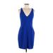 Amanda Uprichard Casual Dress - Sheath: Blue Solid Dresses - Women's Size Medium