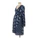 H&M Mama Casual Dress: Blue Dresses - Women's Size Medium Maternity