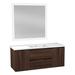 ANZZI Conques 48" Single Bathroom Vanity Set w/ Mirror Wood/Marble in Brown | 20 H x 48 W x 18 D in | Wayfair VT-MR4CT48-DB