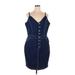 Ashley Stewart Casual Dress: Blue Dresses - Women's Size 3X Plus