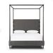 Wildon Home® Nathanuel Canopy Bed Upholstered/Metal/Polyester in Gray | 82.25 H x 65.75 W x 85 D in | Wayfair 76E0217B8AC44FB2A752C6ECF733F6E7