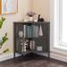 Rubbermaid 3 Tier Corner Cabinet w/ Two Doors & Shelves, Free-Standing Storage Organizer For Small Space In Living Room/Bedroom/Kitchen/Entryway | Wayfair