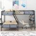 Twin Over Full Metal Triple Bunk Bed, A Twin Size Loft Bed Attached