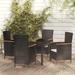 vidaXL Patio Dining Set Dining Table and Chairs Furniture Set Poly Rattan