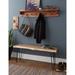 Carbon Loft Czuchry Hairpin Natural Live Edge Bench with Coat Hook Shelf Set