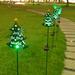 Solar Christmas Tree Stake Lights Solar Pathway Light for Garden Yard Lawn 2Pcs - One-size