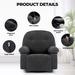 Modern Dark Gray Chenille Recliner Chairs Swivel Massage Rocker Recliner with Heat and Extended Footrest