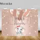 Mocsicka Baby Dusche Hintergrund Rose Gold Glitter Ballon Elefanten Fotografie Hintergrund Mädchen