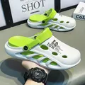 Men's Hollow Out Design Lightweight Closed Toe Slip On Shoes Men's Casual Walking Shoes sandals