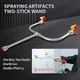 Airless Paint Spray Gun Extension Pole Double Nozzle Head Painting for Sprayer