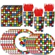 Magic Cube Children's Toys Theme Party Supplies Disposable Tableware Cup Plate Napkin Backdrop For