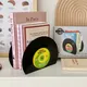 MINKYS New 2PCS/SET ABS Vinyl Record CD Bookends Books Holder Bookstand Desktop Decoration Rubbie