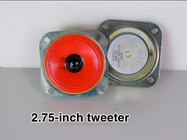 GHXAMP 2,75 Zoll 70 mm Hochtöner, roter Papierkegel, magnetische Flüssigkeit, klares Bücherregal, Lautsprecher, Soundsystem, 8 Ohm, 50 W, 1 Paar Image
