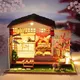DIY Japanischen Casa Holz Puppe Haus Miniatur Gebäude Kits Puppenhaus Mit Möbel Kirschblüten Villa
