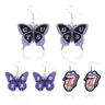 Olivia 𝑮𝑼𝑻𝑺 𝑺𝑶𝑼𝑹 Earrings Acrylic Purple Butterfly Earrings Dangle Olivia Concert Inspired