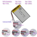 3.7V 1000 mAh batteria ai polimeri di litio Li 523450 JST 3pin 1.0/1.25/1.5/2.0/2.54mm connettore per GPS PDA fotocamera auricolare Bluetooth