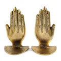 Praying Hands Book Ends for Woman Man Gift Collection Home Iron Bookends Office Desktop for Book