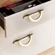 AOBT-Poignée de porte ronde blanche pour armoire de cuisine accessoire de rangement rangements