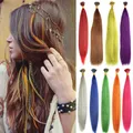 Mèches colorées pour extension de cheveux postiche synthétique faux cheveux ligne de zèbre