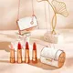 4 Pcs/Set Matte Shimmering Velvet Lipstick Long Lasting Make Up Set Creative Fashion Chain Bag