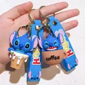 Disney-Porte-clés Stitch Toys pour femme porte-clés Anime Figure pendentif Stitch doux ange rose