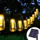 Guirxiété lumineuse solaire à LED pour décoration extérieure lampes de jardin étanches décoration