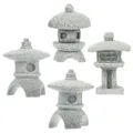 Lanternes chinoises de belvédère rétro mini modèle de Wildoda statue en pierre l'inventaire grès