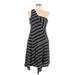 Maeve Casual Dress: Black Stripes Dresses - Women's Size Large