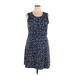 Title Nine Casual Dress - A-Line: Blue Grid Dresses - Women's Size X-Large
