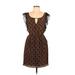 Maple Casual Dress: Brown Tortoise Dresses - Women's Size Medium