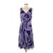 INC International Concepts Casual Dress: Purple Graphic Dresses - Women's Size 8