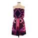 Express Casual Dress: Purple Print Dresses - Women's Size Large