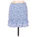 lost & wander Casual Skirt: Blue Paisley Bottoms - Women's Size Medium