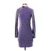 Divided by H&M Casual Dress - Sweater Dress: Purple Marled Dresses - New - Women's Size Small