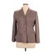 Ann Taylor Factory Silk Blazer Jacket: Brown Jackets & Outerwear - Women's Size 14