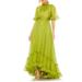 Evening Chiffon High-low Gown - Green - Mac Duggal Dresses
