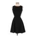 Love Ady Casual Dress - Mini: Black Solid Dresses - Women's Size X-Small