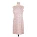 Talbots Casual Dress - A-Line: Pink Floral Dresses - Women's Size 12