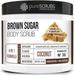 pureSCRUBS Premium Organic Brown MGF3 Sugar COCONUT FACE & BODY SCRUB Set - Large 16oz Infused With Organic Essential Oils & Nutrients INCLUDES Wooden Spoon Loofah & Mini Exfoliating Bar Soap