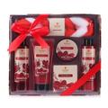 Guava River Cherry Blossom MGF3 Bath Gift Set- 6 Piece Home Spa Cherry Blossom set shower gel bubble bath body scrub body lotion and bath salt Loofa Birthday gift Teacher appreciation gift