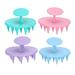 4pcs Silicone Shampoo Brush Shower Scalp Massager Pressure Relieve Hair Washing Comb