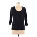 Talbots Long Sleeve Top Black Scoop Neck Tops - Women's Size Medium