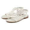Sandale LASCANA "Sommerschuh", Damen, Gr. 42, beige, Obermaterial: 100% Textilmaterial. Futter: 100% Lederimitat. Decksohle: 100% Textilmaterial. Laufsohle: 100% Synthetik, unifarben, casual, Schuhe, Sandalette, Sommerschuh mit elastischem Riemchen...