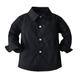 Kinder Kleinkind Jungen Shirt Bluse Langarm einfarbig schwarz Kinder Oberteile ganzjährig Basic Freizeit / Alltag Freizeit Alltag Kindertag Normale Passform 2-8 Jahre