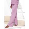 Strickhose ELBSAND, Damen, Gr. 36/38, N-Gr, rosa, Obermaterial: 50% Viskose (LENZING ECOVERO), 28% Polyester, 22% Nylon, unifarben, meliert, elegant, lässig geschnitten lang, Hosen, mit weitem Bein und eingestricktem Logo, Loungewear, Topseller